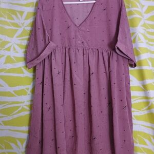 Umgee Mauve Star Print Dress